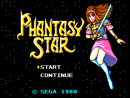 Phantasy Star title screen for Sega Master System